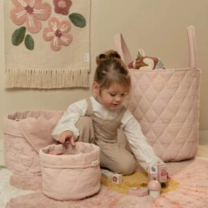 סל אחסון גבוה- ורוד Little Dutch