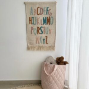 אריג לתלייה- ABC ורוד טורקיז