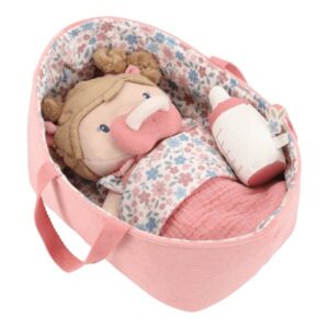 בובת תינוקת רוזה בעריסה Little Dutch