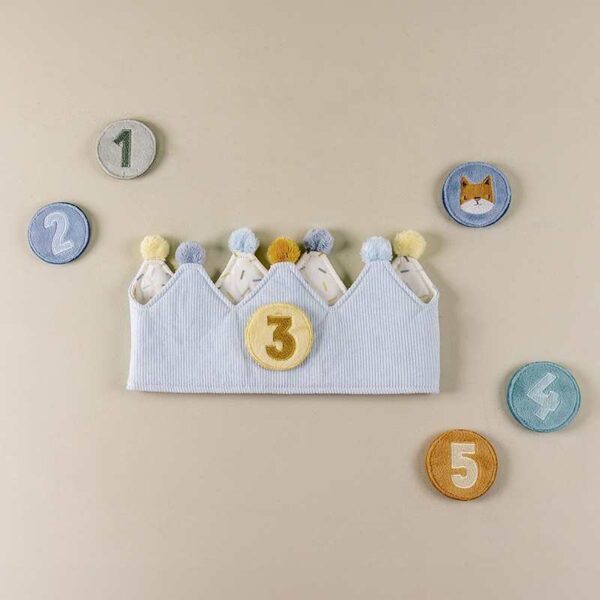 ⁦כתר יום הולדת עם מספרים- תכלת Little Dutch⁩ – תמונה ⁦5⁩