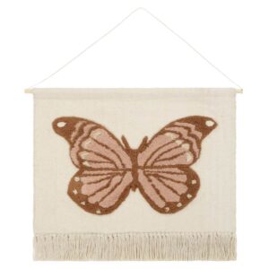 אריג לתלייה- פרפר ורוד