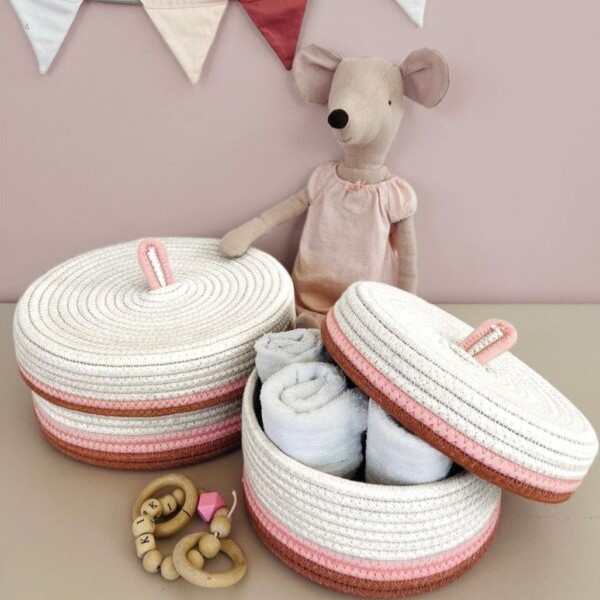 ארגונית לשידת החתלה- ליווה לבן