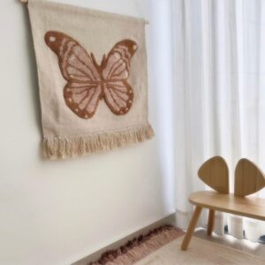 אריג לתלייה- פרפר ורוד