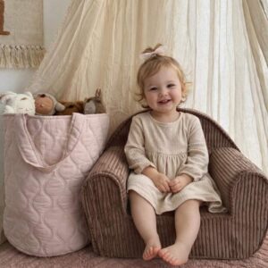 כורסא לילדים- קורדרוי שוקולד תות