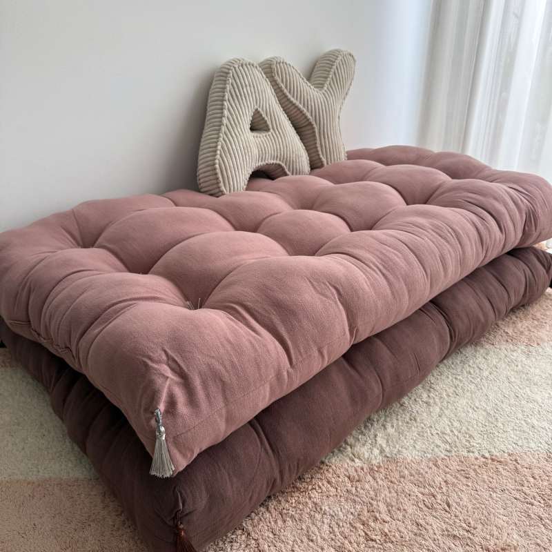 כרית רביצה פשתן ויסקוזה- ורוד וינטאג' – תמונה 2