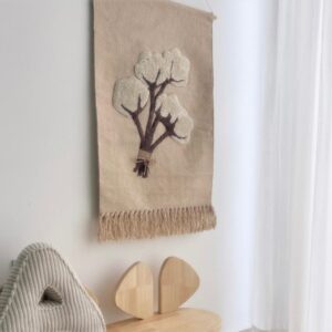 אריג לתלייה- פרחי כותנה